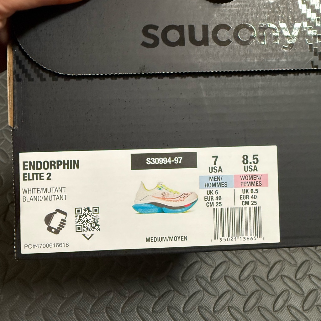 Saucony Endorphin Elite 2 In White And Mutant